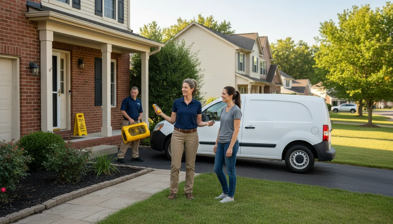 Residential water damage restoration in Manhattan, IL